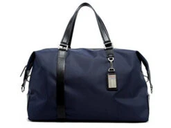 BOPAI-BO | Boston Bag Travel Tote Duffel Bag Carry On Bag Weekender Overnight Bag (Navy)