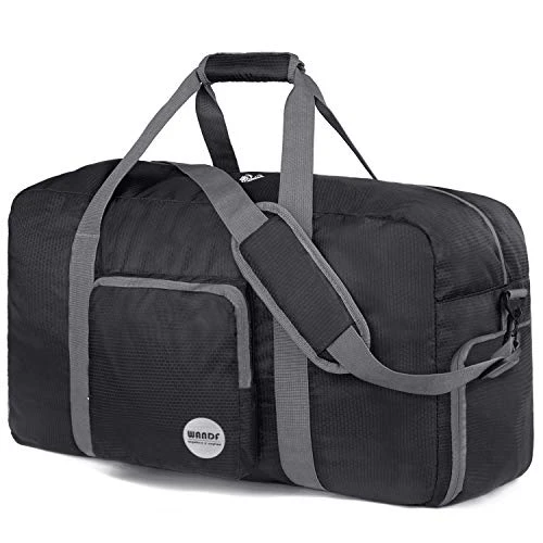 28" Foldable Duffle Bag 120L For Travel Gym Sports Lightweight Luggage Duffel By WANDF (28 Inches (80 Liter), Black 28'') 3 28" Foldable Duffle Bag 120L For Travel Gym Sports Lightweight Luggage Duffel By WANDF (28 Inches (80 Liter), Black 28'')
