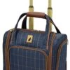 London Fog Kensington II 15" 2-Wheel Under The Seat Bag, Navy Window Pane 1 London Fog Kensington II 15" 2-Wheel Under The Seat Bag, Navy Window Pane -Vera Bradley Shop 41kshGf5BPL