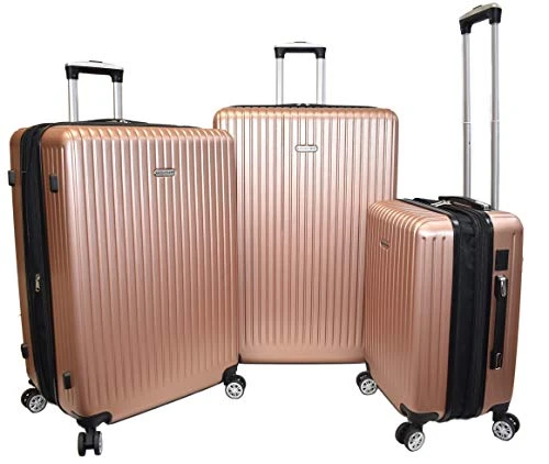 Karriage-Mate Hardside Jumbo Size Luggage With Spinner Wheels, TSA Lock, USB Port (Rose Gold) 3 Karriage-Mate Hardside Jumbo Size Luggage With Spinner Wheels, TSA Lock, USB Port (Rose Gold)