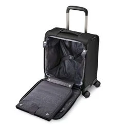 Samsonite Lineate Underseat Carry On Boarding Bag With Spinner Wheels, Obsidian Black -Vera Bradley Shop 41l42dKkdRL