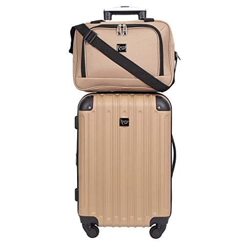 Travelers Club Midtown Hardside 4-Piece Luggage Travel Set, Tan 10 Travelers Club Midtown Hardside 4-Piece Luggage Travel Set, Tan - Image 8