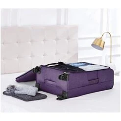 AmazonBasics Belltown Softside Rolling Spinner Suitcase Luggage - 29 Inch, Heather Purple 11 AmazonBasics Belltown Softside Rolling Spinner Suitcase Luggage - 29 Inch, Heather Purple -Vera Bradley Shop 41liNVe8QwL