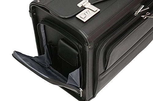 Wheeled Pilot Case Rolling 17.3" Laptop Roller Bag Briefcase Hand Luggage Flight Cabin 4 Wheeled Pilot Case Rolling 17.3" Laptop Roller Bag Briefcase Hand Luggage Flight Cabin - Image 2