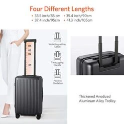 NINETYGO Carry On Luggage With Spinner Wheels, 22x14x9 Luggage, 100% PC Lightweight Hardside Suitcase With TSA Lock (20-inch Black) -Vera Bradley Shop 41luS7IPP4L