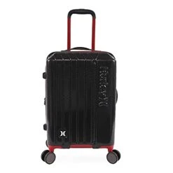 Hurley Swiper Hardside Spinner Carry On Luggage 21", Black/Red -Vera Bradley Shop 41mQe FkoS