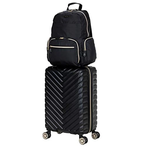 Kenneth Cole Reaction Women's Sophie Backpack Silky Nylon 15" Laptop & Tablet RFID Bookbag For School, Work, & Travel, Black With 20" Carry-On, One Size 18 Kenneth Cole Reaction Women's Sophie Backpack Silky Nylon 15" Laptop & Tablet RFID Bookbag For School, Work, & Travel, Black With 20" Carry-On, One Size - Image 16