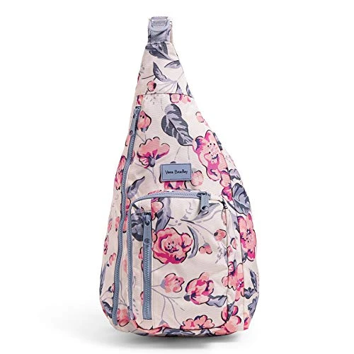 Vera Bradley Women's Recycled Lighten Up Reactive Sling Backpack, Hummingbird Blooms, One Size 3 Vera Bradley Women's Recycled Lighten Up Reactive Sling Backpack, Hummingbird Blooms, One Size