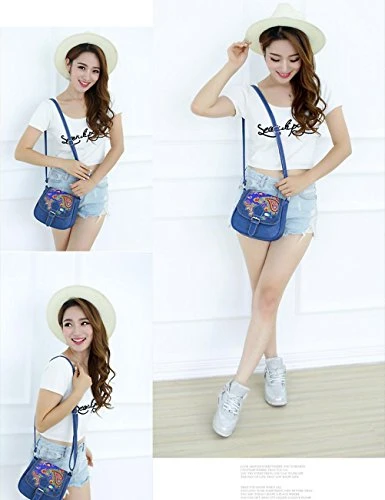 Bibitime Hollow Flower Design Ethnic & Leopard Cross Body Bags Phone Change Bag Handbag Messenger 6 Bibitime Hollow Flower Design Ethnic & Leopard Cross Body Bags Phone Change Bag Handbag Messenger - Image 4