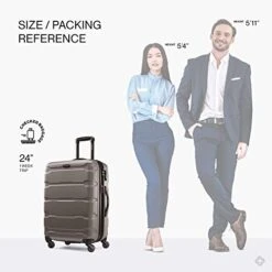 Samsonite Omni PC Hardside Expandable Luggage With Spinner Wheels, Silver, Checked-Medium 24-Inch 17 Samsonite Omni PC Hardside Expandable Luggage With Spinner Wheels, Silver, Checked-Medium 24-Inch -Vera Bradley Shop 41nXjMZaY2L