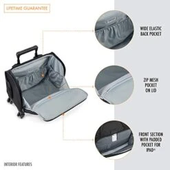 Briggs & Riley Baseline-Softside Cabin Spinner Bag, Black, Underseater 16-Inch -Vera Bradley Shop 41nvEf3KR9L