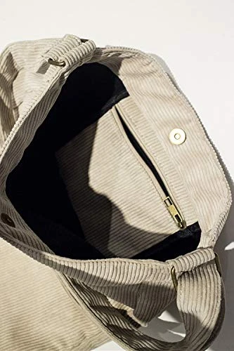 BOBILIKE Women Shoulder Bags Corduroy Crossbody Bag Handbag Purse Schoolbag, Black 7 BOBILIKE Women Shoulder Bags Corduroy Crossbody Bag Handbag Purse Schoolbag, Black - Image 5