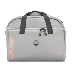 DELSEY Paris Egoa Travel Duffel Bag Made From 100% Recycled Materials, Light Gray, 18 Inch