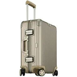 Rimowa Topas Titanium Carry On Luggage IATA 21" Inch Multiwheel 32L Suitcase - Champagne