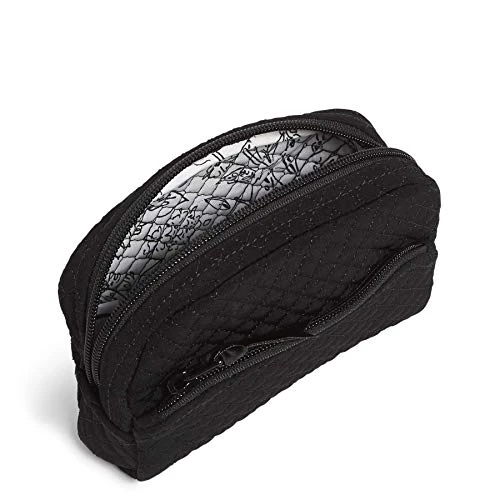 Vera Bradley Women's Microfiber Mini Cosmetic Makeup Organizer Bag, Black, One Size 4 Vera Bradley Women's Microfiber Mini Cosmetic Makeup Organizer Bag, Black, One Size - Image 2
