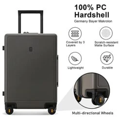 LEVEL8 Elegance Checked Luggage, 24 Inch Hardside Suitcase, Lightweight PC Matte Hardshell With TSA Lock, Spinner Wheels - Olive Green 13 LEVEL8 Elegance Checked Luggage, 24 Inch Hardside Suitcase, Lightweight PC Matte Hardshell With TSA Lock, Spinner Wheels - Olive Green -Vera Bradley Shop 41pjbMqOjZL