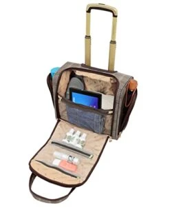 London Fog Brentwood II 4 Piece Set (with Under The Seat Bag), Cappuccino -Vera Bradley Shop 41qaARt fWL