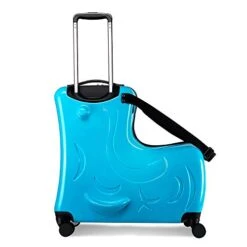 N/A AO WEI LA OW Duffel Bag For Kids Ride-On Suitcase Carry-On Luggage With Wheels Fits To Kids Aged 6-12 Years Old (Blue, 24 Inch). -Vera Bradley Shop 41rP4FAHdmL