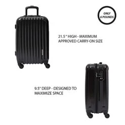 Aer De Aer Premium Carry On Luggage Spinner - Super Light Weight, Maximum Capacity - The Carry On, Re-Imagined, Navy -Vera Bradley Shop 41r DJycrrS