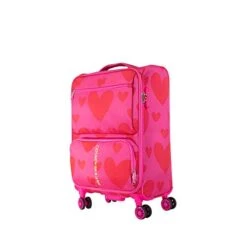 Cloe By Agatha Ruiz De La Prada Checked Medium 24" Inch Luggage With 360º-spinner Wheels In Magenta Color -Vera Bradley Shop 41rqFhzlxGL