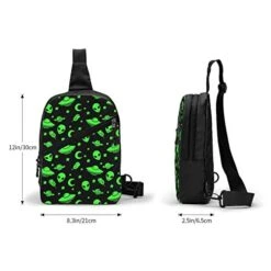 NiYoung Men Women Sling Bag Crossbody Backpack, Green Alien Moon Spaceships Planet Black Casual Daypack With Adjustable Strap For Outdoor Cycling Hiking Travel -Vera Bradley Shop 41rzRqqsgZL