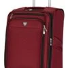Travelers Club Monterey Softside Spinner Luggage, Red, Carry-On 18-Inch