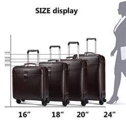 Retro Travel Suitcase Rolling Spinner Luggage Women Trolley Case 24inch Wheels Man 20inch Box PVC Vintage Cabin Travel Bag Trunk (Color : 24inch) -Vera Bradley Shop 41sGDMG6OdL
