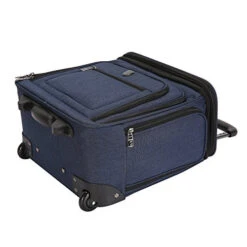 Travelers Club Luggage 16" Top Expandable Rolling Underseater W/USB Port, Blue Suitcase, Carry-On, Navy -Vera Bradley Shop 41sGksDy87L