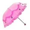 Honeystore Princess Lace Ultraviolet-Proof Triple Folding Umbrella Dome Parasol Fuchsia -Vera Bradley Shop 41smZkR5IpL
