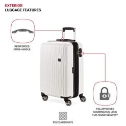 SwissGear 7272 Energie Hardside Expandable Luggage With Spinner Wheels, White, Carry-On 19-Inch 18 SwissGear 7272 Energie Hardside Expandable Luggage With Spinner Wheels, White, Carry-On 19-Inch -Vera Bradley Shop 41tjAgvTFhL
