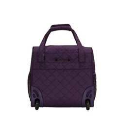 Rockland Melrose Upright Wheeled Underseater Carry-On Luggage, Purple, 16-Inch -Vera Bradley Shop 41ts9ij22eL