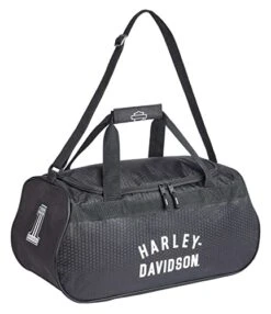 Harley Davidson Harley-Davidson Off-White #1 Logo Sports Duffel Bag W/Shoulder Strap - Black