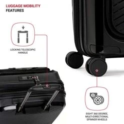 SwissGear 8836 Durable Expandable Spinner Luggage, Black, Carry-On 20-Inch 19 SwissGear 8836 Durable Expandable Spinner Luggage, Black, Carry-On 20-Inch -Vera Bradley Shop 41uZ4B2uGwL