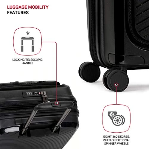 SwissGear 8836 Durable Expandable Spinner Luggage, Black, Carry-On 20-Inch 11 SwissGear 8836 Durable Expandable Spinner Luggage, Black, Carry-On 20-Inch - Image 9