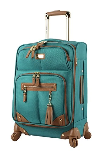 Steve Madden Designer Luggage Collection- 3 Piece Softside Expandable Lightweight Spinner Suitcases- Travel Set Includes Under Seat Bag, 20-Inch Carry On & 28-Inch Checked Suitcase (Harlo Teal Blue) 8 Steve Madden Designer Luggage Collection- 3 Piece Softside Expandable Lightweight Spinner Suitcases- Travel Set Includes Under Seat Bag, 20-Inch Carry On & 28-Inch Checked Suitcase (Harlo Teal Blue) - Image 6