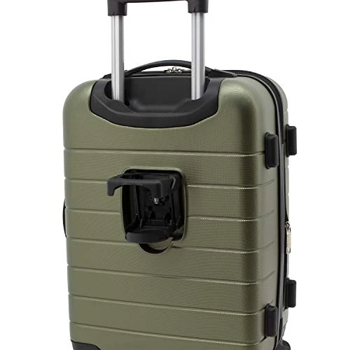 Wrangler Smart Luggage Set With Cup Holder And USB Port, Olive Green, 20-Inch Carry-On 4 Wrangler Smart Luggage Set With Cup Holder And USB Port, Olive Green, 20-Inch Carry-On - Image 2