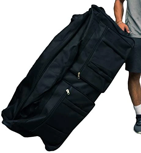 Gothamite 36-inch Rolling Duffle Bag With Wheels | Luggage Bag | Hockey Bag | XL Duffle Bag With Rollers | Heavy Duty 1200D Polyester (Black) 4 Gothamite 36-inch Rolling Duffle Bag With Wheels | Luggage Bag | Hockey Bag | XL Duffle Bag With Rollers | Heavy Duty 1200D Polyester (Black) - Image 2