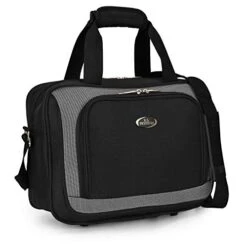 U.S. Traveler New Yorker Lightweight Softside Expandable Travel Rolling Luggage Set, Black/Grey, 4-Piece (15/21/25/29) -Vera Bradley Shop 41v UfbN CL