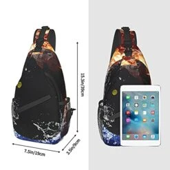 Fftian Squash Ball In Fire Flames And Splashing Water Sling Backpack,Travel Hiking Daypack Pattern Rope Crossbody Shoulder Bag -Vera Bradley Shop 41wMZPCdo5S
