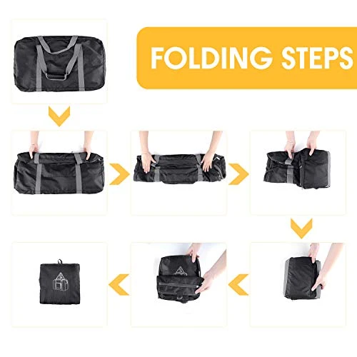 28" Foldable Duffle Bag 120L For Travel Gym Sports Lightweight Luggage Duffel By WANDF (28 Inches (80 Liter), Black 28'') 4 28" Foldable Duffle Bag 120L For Travel Gym Sports Lightweight Luggage Duffel By WANDF (28 Inches (80 Liter), Black 28'') - Image 2