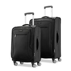 Samsonite Ascella X Softside Expandable Luggage With Spinner Wheels, Black, 2-Piece Set (21/25)