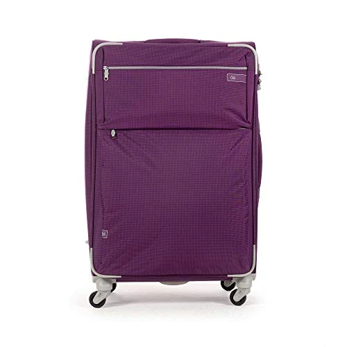 Cloe Checked Large 28 Inch Water-Resistant Luggage With 360º-spinner Wheels In Purple Color 3 Cloe Checked Large 28 Inch Water-Resistant Luggage With 360º-spinner Wheels In Purple Color