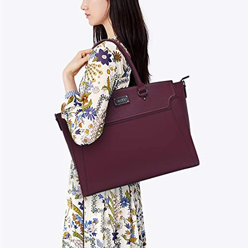 IAITU Laptop Tote Bag For Women, 15-15.6 Inches Spacious Tablet Handbag Shoulder Bag For Laptop 4 IAITU Laptop Tote Bag For Women, 15-15.6 Inches Spacious Tablet Handbag Shoulder Bag For Laptop - Image 2