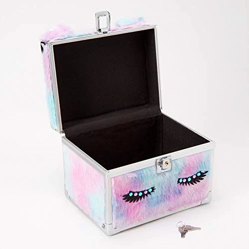 Claire’s Furry Pastel Unicorn Lock Box For Girls, Pink/Purple/Blue, Polyester/Metal, 8W X 6H X 6D Inches, Includes 2 Keys 5 Claire’s Furry Pastel Unicorn Lock Box For Girls, Pink/Purple/Blue, Polyester/Metal, 8W X 6H X 6D Inches, Includes 2 Keys - Image 3