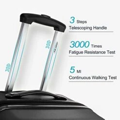 Merax 3 Pcs Luggage Set Expandable Hardside Lightweight Spinner Suitcase With TSA Lock [Upgraded Version], Black -Vera Bradley Shop 41xuXG0 VnL