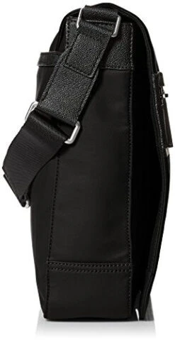 Calvin Klein Men'S Coated Nylon With Saffiano Trim Messenger, Black -Vera Bradley Shop 41y6uPpz0hL