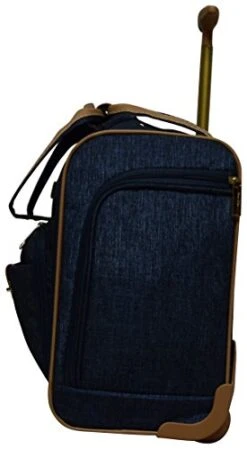Nicole Miller Underseat Luggage Collection - Small Lightweight 15 Inch Under Seat Bag - Briefcase For Women - Carry On Suitcase With 2- Rolling Spinner Wheels (Paige Navy) -Vera Bradley Shop 41yBF0lZWpL