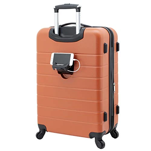 Wrangler Smart Luggage Set With Cup Holder And USB Port, Burnt Orange, 3 Piece 10 Wrangler Smart Luggage Set With Cup Holder And USB Port, Burnt Orange, 3 Piece - Image 8