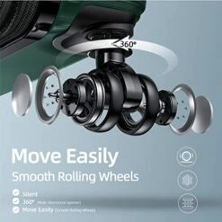 SHOWKOO Luggage Sets Expandable ABS Hardshell 3pcs Clearance Luggage Hardside Lightweight Durable Suitcase Sets Spinner Wheels Suitcase With TSA Lock (Dark Green) -Vera Bradley Shop 41yL3TRDmJL