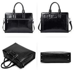 BOSTANTEN Women Genuine Leather Briefcase Tote Business Vintage Handbag 15.6" Laptop Shoulder Bag -Vera Bradley Shop 41yiew lNsL